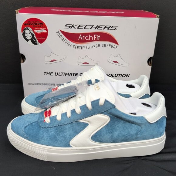 Skechers Arch Fit Legend Court Classics Sneakers Women's Shoes US 11 Light Blue - Picture 2 of 11